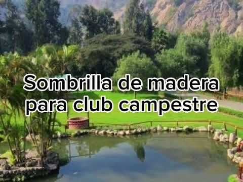 Elegancia de Sombrillas de Madera